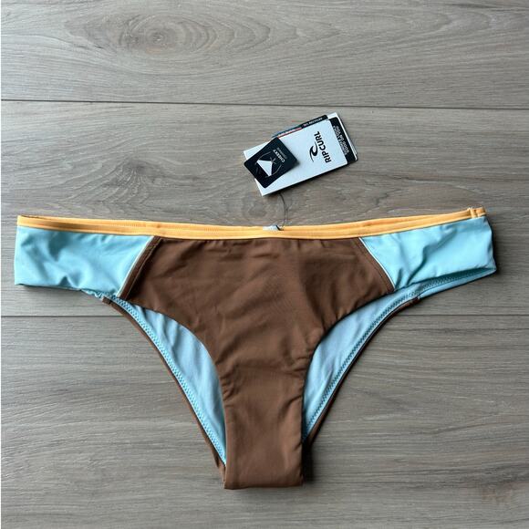 Rip Curl Hibiscus Heat Cheeky Bikini Bottoms - Brown L - Picture 3 of 8